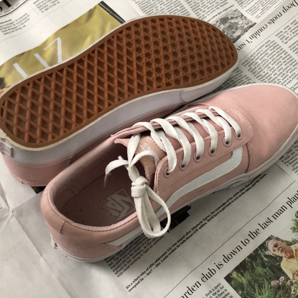 Old Skool Vans Pink/White